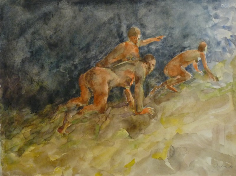 MP 80-194- Kriechende zum Licht- 33x43,5